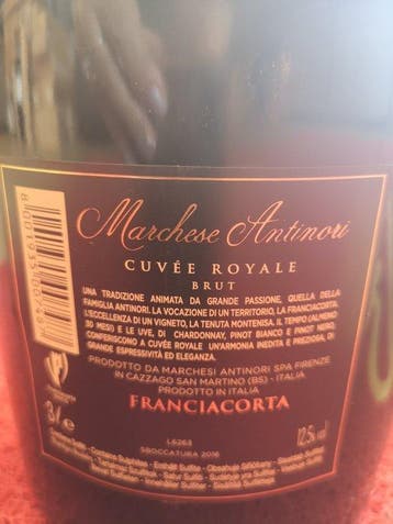 Marchese Antinori, Cuvée Royale - Franciacorta Brut - 1, Collections
