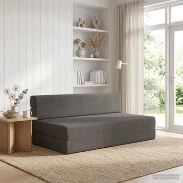 vidaXL Vouwbare Sofa Bed Donkergrijs 152 x 86,5 x 60 cm Stof, Verzenden