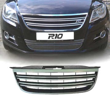Calandre Noir Sans Logo Pour Volkswagen Vw Tiguan 07+ Noir C, Verzenden
