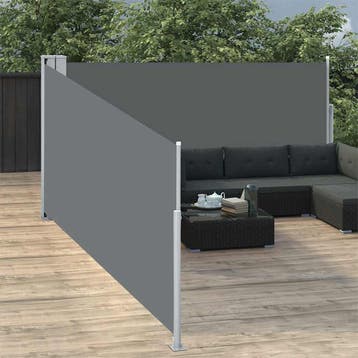 vidaXL Windscherm uittrekbaar 100x1000 cm antraciet, Verzenden