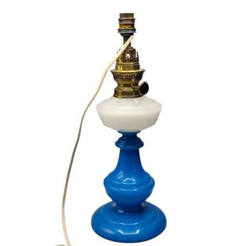 Augusta Brenner - Lamp - Verguld messing, Opaline glas
