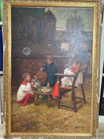 Eduardo Sánchez Solá (1869-1949) - Altar Boys, Antiek en Kunst