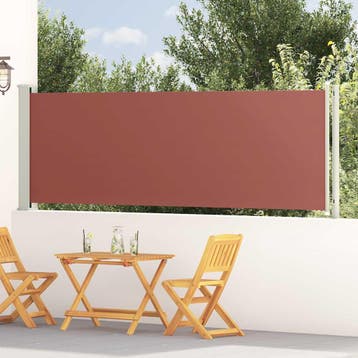 vidaXL Tuinscherm uittrekbaar 117x614 cm bruin, Verzenden, Nieuw