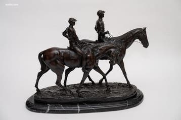 Antieke bronzen sculptuur Emmanuel Frémiet..., Antiek en Kunst