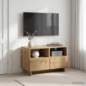 vidaXL Tv-meubel 60 x 34.5 x 40 cm Artisanaal eiken Bewerkt, Maison & Meubles, Armoires | Mobilier de télévision, Verzenden