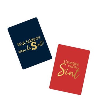 2x mini kaartje sinterklaas - schoencadeau - post uit spa..., Verzenden, Nieuw