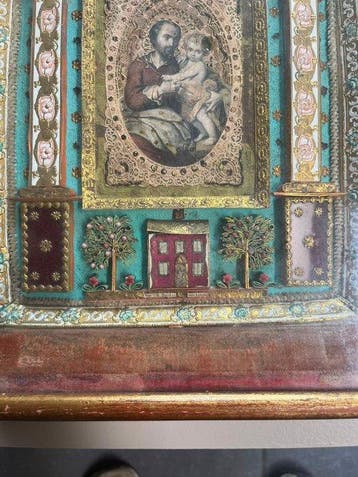 Reliquaire - Papier, Verre, tissus - 1750-1800 - Joseph à