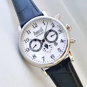 Arbutus - Automatic - CALENDAR - Sun / Moon - Sapphire - NEW, Nieuw