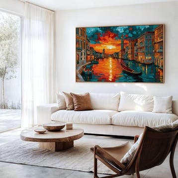Iconica - Venetian Sunset & Gondolier - unique 1/1 XXL (100