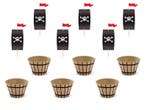 Piraten Cupcake Set 6st, Verzenden