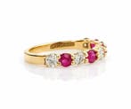Eeuwigheidsring - 14 karaat Geel goud - 1.30ct. tw. Robijn -