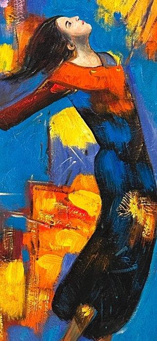 Nguyn Tùng Long (1993) - Lélévation bleue 80 60 cm