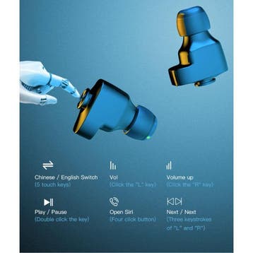K1 3-in-1 Draadloze Oortjes + Media Speler/Powerbank Touch, Verzenden, Nieuw