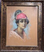 Maurice Milliere (1871-1946) - Portrait madame Cauchette, Antiek en Kunst, Kunst | Schilderijen | Klassiek