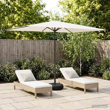 vidaXL Tuinparasol met voet 200 x 300 cm Polyester, Verzenden, Nieuw