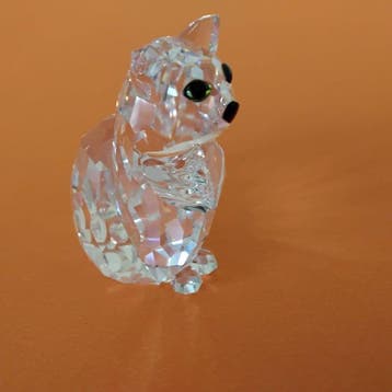 Swarovski - Beeldje - Swarovski Katze sitzend Sitting cat