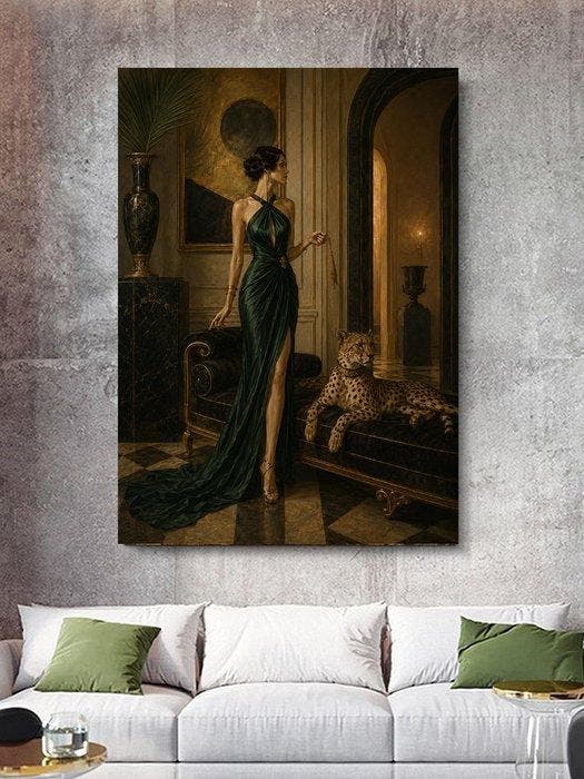 Shayer - Nocturne of the Gilded Muse - XL - 60x80cm - 1/1, Huis en Inrichting, Overige Huis en Inrichting