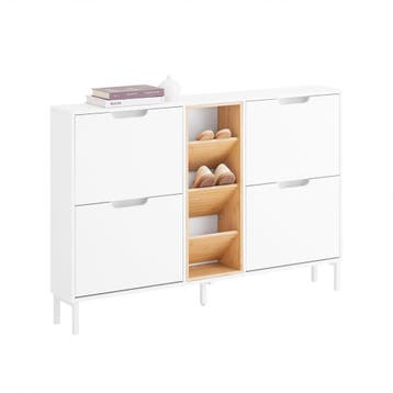 2dekans | SoBuy Schoenenkast FSR183-WN - 4 Kieplades - 3, Ophalen of Verzenden, Nieuw