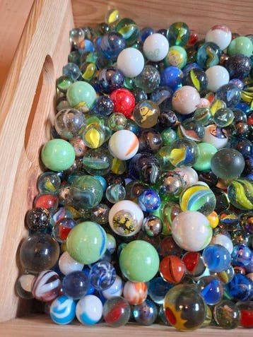 Marble - Knikkers 9.2 kg. Glazen Knikkers / Marbles -