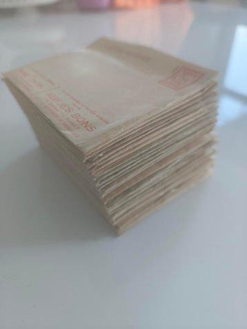 Tintin - Ensemble complet de 33 enveloppes originales Timbre, Livres