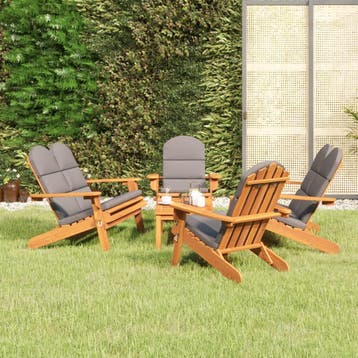 vidaXL 5-delige Loungeset Adirondack massief acaciahout, Jardin & Terrasse, Verzenden, Loungeset