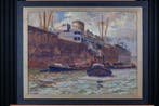 Anthonie Pieter Schotel (1890–1958) - Havengezicht met