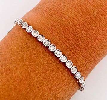 Armband - 18 karaat Witgoud Diamant (Natuurlijk), Nieuw
