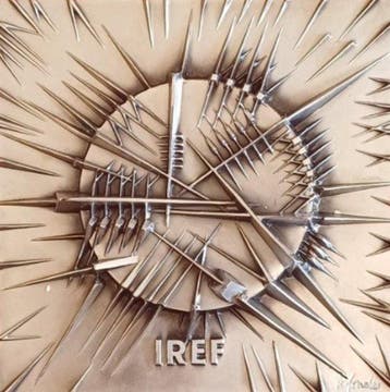 Arnaldo Pomodoro (1926) - Reliëf, Piastra per IREF 18 cm -