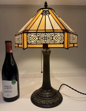 Style Tiffany - Tafellamp - in de geest van Art Deco - Glas,