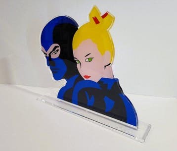 Marco Lodola (1955) - sculptuur, Complicity - 30 cm -