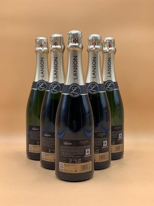 Lanson, Black Création 259 - Champagne Brut - 6 Bouteilles, Collections, Vins