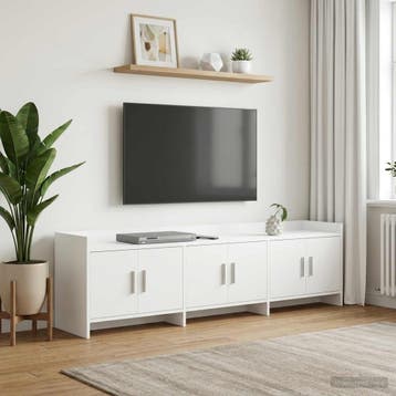 vidaXL TV Kast 168 x 33 x 47 cm Wit Bewerkt hout, Verzenden