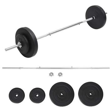 vidaXL Halter met gewichten 30 kg, Verzenden, Nieuw