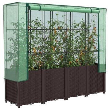 vidaXL Plantenbak verhoogd met kashoes 160x40x153 cm, Verzenden, Nieuw