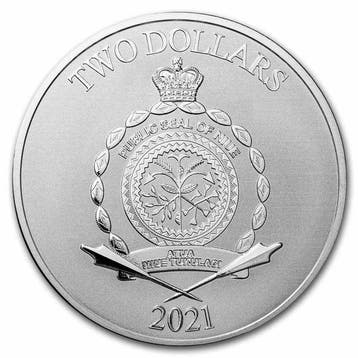 Niue. 2 Dollars 2021 1 oz $2 NZD Niue Star Wars Baby Yoda