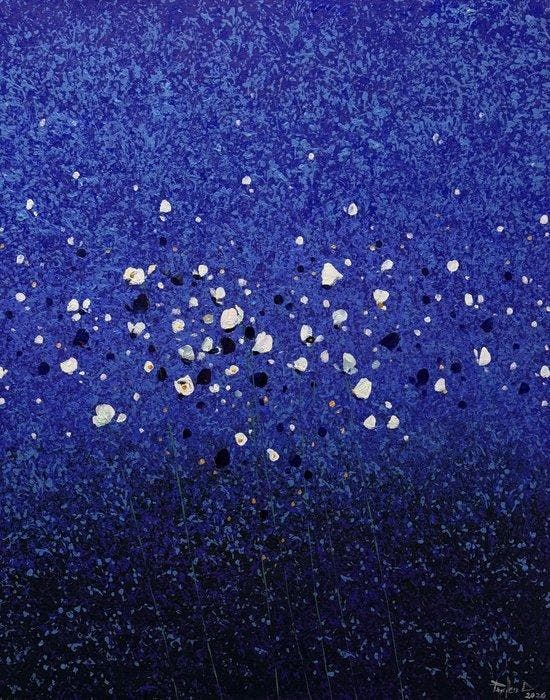 Parfen.D XL - Starlit Petals, Antiquités & Art, Art | Peinture | Moderne