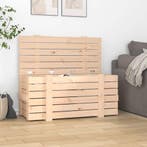 vidaXL Opbergbox 91x40,5x42 cm massief grenenhout, Doe-het-zelf en Bouw, Kratten en Dozen, Verzenden, Nieuw