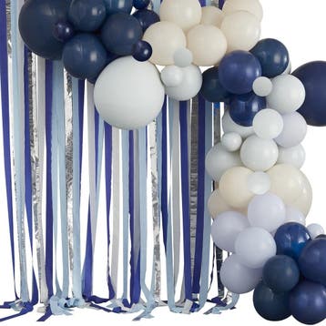 Blauwe Ballonnenboog Met Slingers 3m, Verzenden, Nieuw