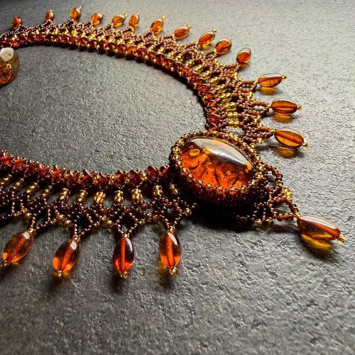 Kraagketting met echt Baltisch barnsteen 37,93 g - Barnsteen, Collections, Minéraux & Fossiles