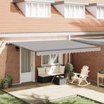 vidaXL Zonneschermstof met Lichtgrijs 450 × 350 cm Polyester, Tuin en Terras, Zonneschermen, Verzenden, Nieuw