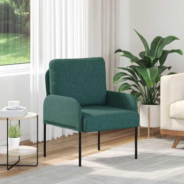 vidaXL bank / zetelen met kussen 55cm Donkergroen Multiplex, Huis en Inrichting, Verzenden, Nieuw