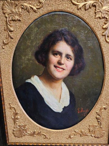 Guglielmo Zocchi (1874-1932) - Ritratto di ragazza, Antiek en Kunst
