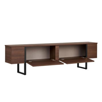 Evila TV-meubel - Zwart/Houtkleurig - Nieuw/Ongebruikt -, Verzenden, 150 tot 200 cm, Nieuw, Scandinavisch