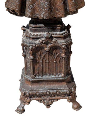 Beeld, Antique Jesus of Prague Statue - 21 cm - Metaal, Antiek en Kunst