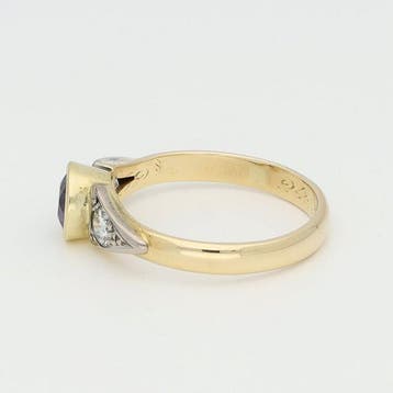 Ring - 14 karaat Geel goud, Witgoud Spinel - Diamant, Nieuw