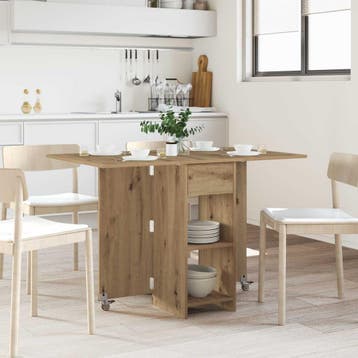 vidaXL Eettafel 115 x 70 x 75 cm Bewerkt hout Artisanaal, Verzenden