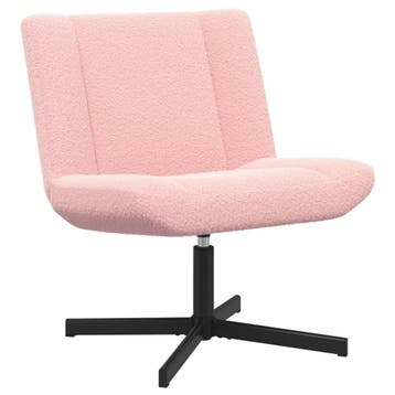 vidaXL Draaistoel Roze 63 x 75 x 76 cm Schapenvacht, Verzenden