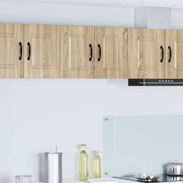 vidaXL Wandkast PORTO 2 st Sonoma Eik Bewerkt hout, Verzenden, Nieuw
