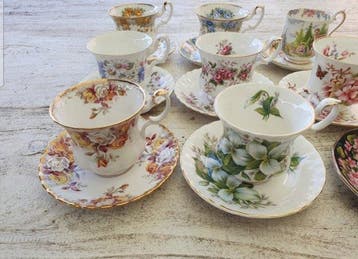 Royal Albert - Koffieservies voor 8 (9) - Diversen -, Antiquités & Art