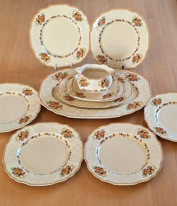 Myott Son & Co. - Service de table pour le dîner (10) - FB, Antiquités & Art